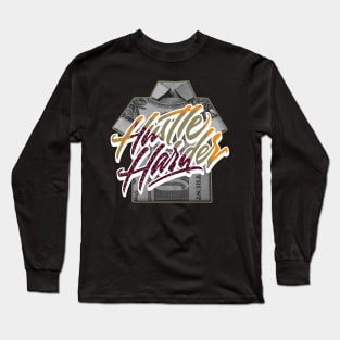 Hustle Harder Black Olive Long Sleeve T-Shirt